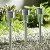 NOWOŚĆ EKO0594Lampa Solarna Patyk Inox 4,5x4,5x29,5 Milagro