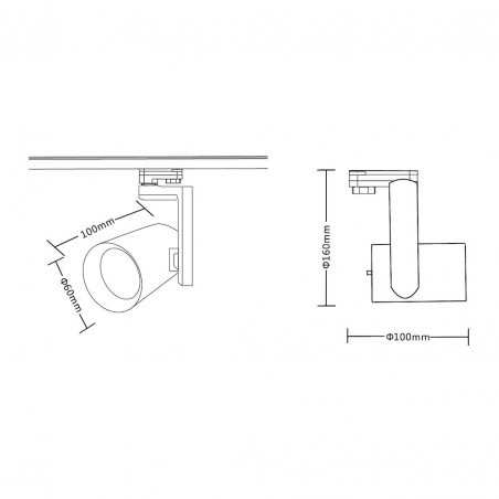 NOWOŚĆ ML1115Reflektor Timor 10W 2700/4000K Czarny 3 Obwodowy Milagro