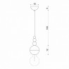 Lampa wisząca LOFT BALA LBDBSB02 Kolorowe Kable Ciemny Niebieski strukturalny Drewno Kulki