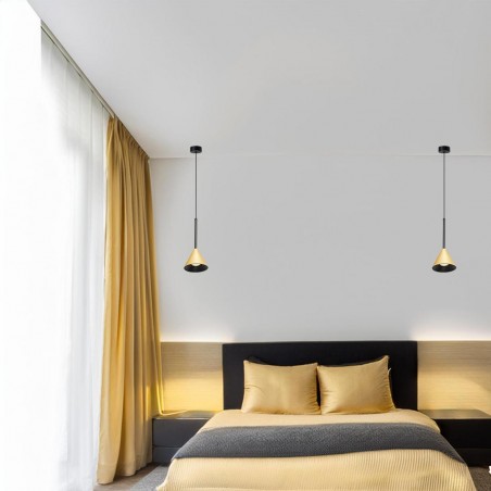 NOWOŚĆ ML1124Lampa Wisząca Cone Złoty 1xGU10 Milagro