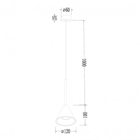 NOWOŚĆ ML1124Lampa Wisząca Cone Złoty 1xGU10 Milagro