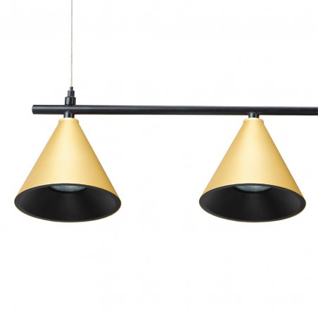 NOWOŚĆ ML1125Lampa Wisząca Cone Złoty 4xGU10 Milagro