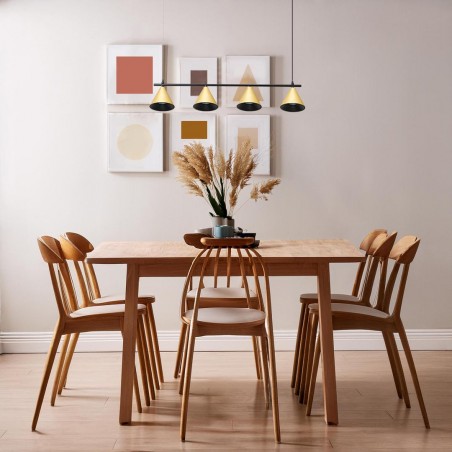 NOWOŚĆ ML1125Lampa Wisząca Cone Złoty 4xGU10 Milagro