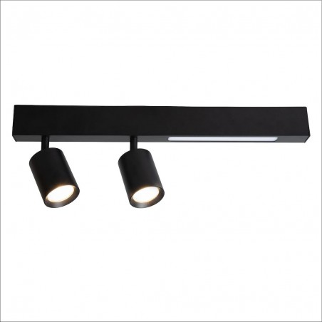 NOWOŚĆ ML1132Lampa Sufitowa Magnet 9W+2xGU10 3000/4000K Czarny Milagro