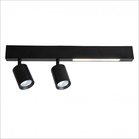 NOWOŚĆ ML1132Lampa Sufitowa Magnet 9W+2xGU10 3000/4000K Czarny Milagro