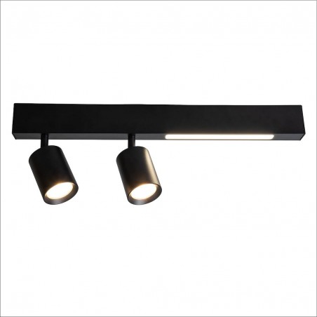 NOWOŚĆ ML1132Lampa Sufitowa Magnet 9W+2xGU10 3000/4000K Czarny Milagro