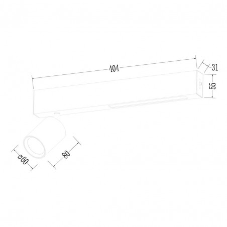 NOWOŚĆ ML1132Lampa Sufitowa Magnet 9W+2xGU10 3000/4000K Czarny Milagro