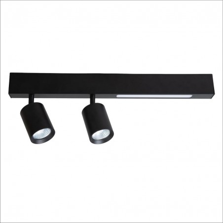 NOWOŚĆ ML1132Lampa Sufitowa Magnet 9W+2xGU10 3000/4000K Czarny Milagro