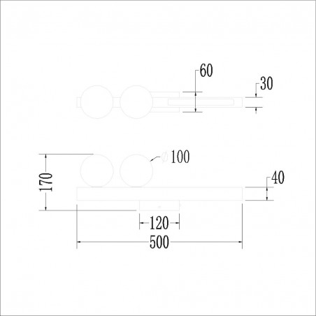 NOWOŚĆ ML1138Kinkiet Magnet 13W+2xG9 3000/4000K Czarny Milagro