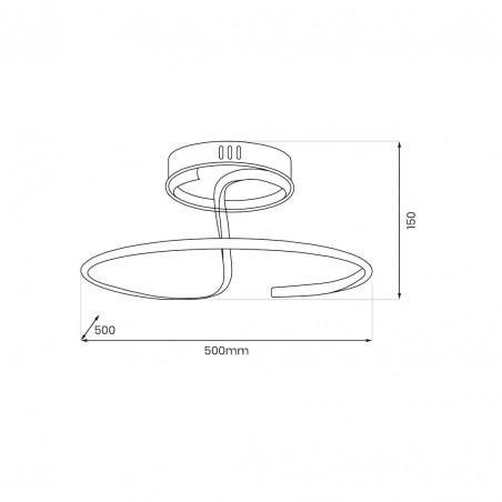 NOWOŚĆ ML1174Lampa sufitowa DELTA 30W LED Milagro