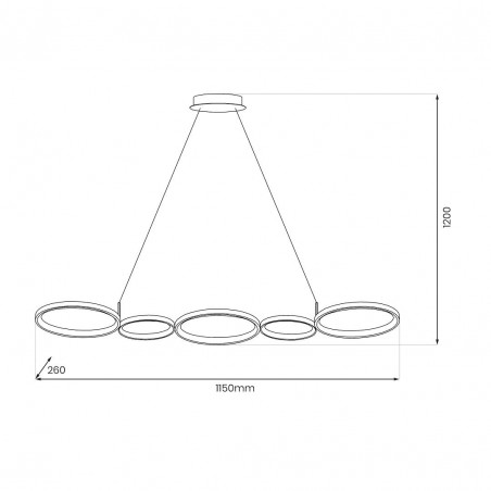 NOWOŚĆ ML1176Lampa wisząca OLYMPIA WHITE 50W LED Milagro