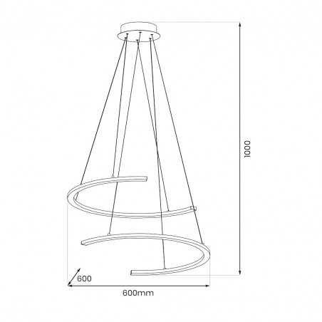 NOWOŚĆ ML1178Lampa wisząca DOUBLEMOON 30W LED Milagro