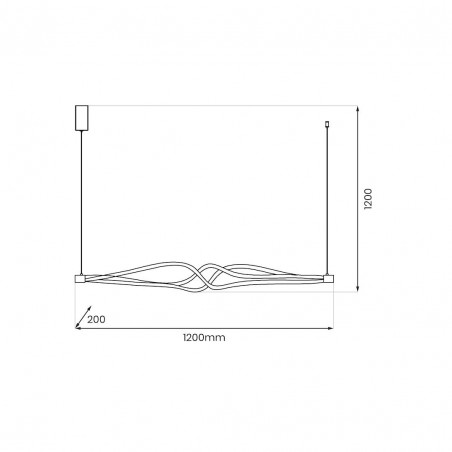 NOWOŚĆ ML1189Lampa wisząca TWISTER 56W LED Milagro