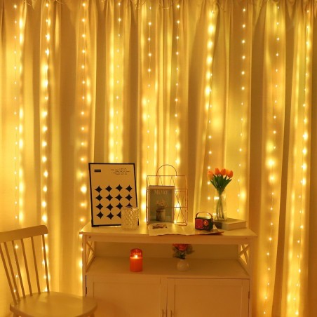 NOWOŚĆ EK1388Kurtyna Wizard Pchełka 3*3m 300LED RGB Milagro