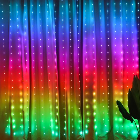 NOWOŚĆ EK1390Kurtyna Wizard Kulka 2*2m 400LED RGB Milagro