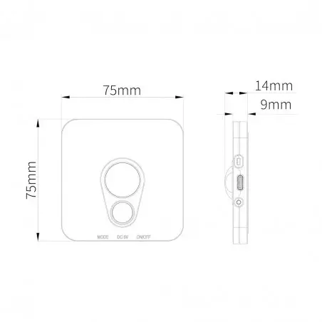 NOWOŚĆ EKB1391Lampka Podszafkowo-Schodowa Stanley Biały 3CCT 7,5*7,5cm Milagro
