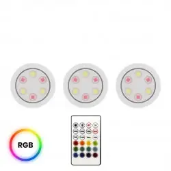 NOWOŚĆ EKB1438Lampka Podszafkowa Jojo RGB + 3000/6000K Trójpak Milagro