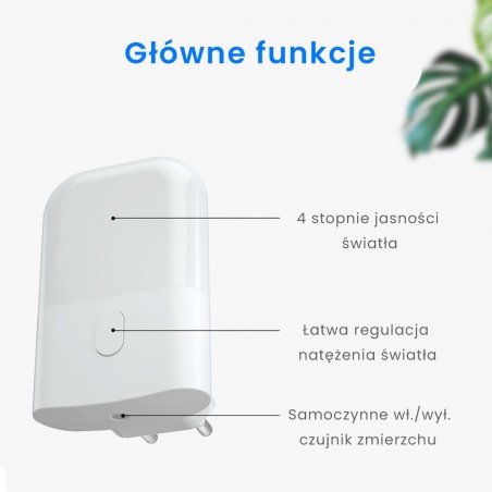 NOWOŚĆ EKW1441Lampka Wtykowa Kama 2700K Milagro