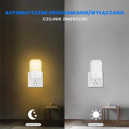NOWOŚĆ EKW1441Lampka Wtykowa Kama 2700K Milagro