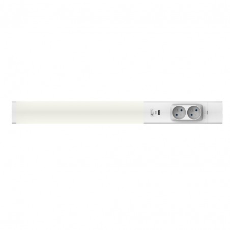 NOWOŚĆ EKB1444Lampa Podszafkowa Dual 18W 4000K USB-A/C + Gniazda 230V Milagro