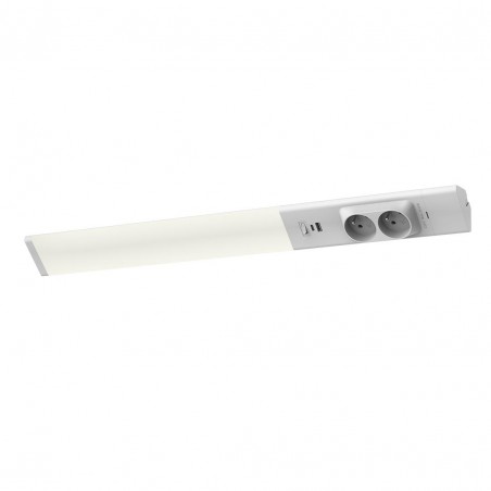 NOWOŚĆ EKB1444Lampa Podszafkowa Dual 18W 4000K USB-A/C + Gniazda 230V Milagro