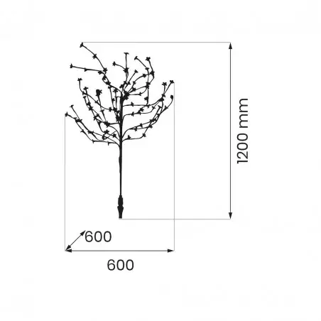 NOWOŚĆ EKO1448Lampa Solarna Tree 120cm RGB+3000K IP44 Milagro