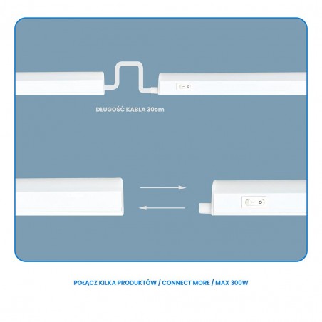 NOWOŚĆ EK1496Listwa LED Vito T5 4W 4000K 30cm Milagro