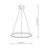 NOWOŚĆ ML1541Lampa wisząca HOOP BLACK 27W LED Milagro