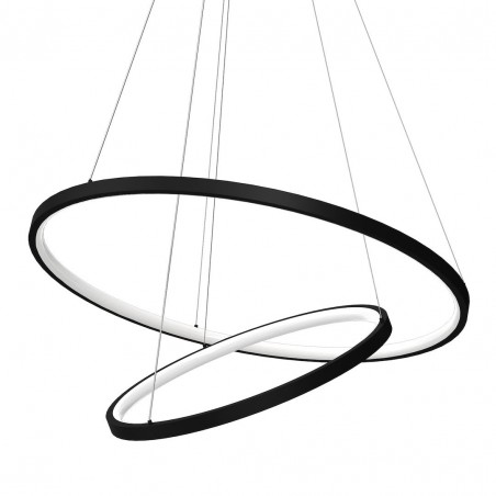 NOWOŚĆ ML1542Lampa wisząca HOOP BLACK 51W LED Milagro