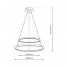 NOWOŚĆ ML1542Lampa wisząca HOOP BLACK 51W LED Milagro