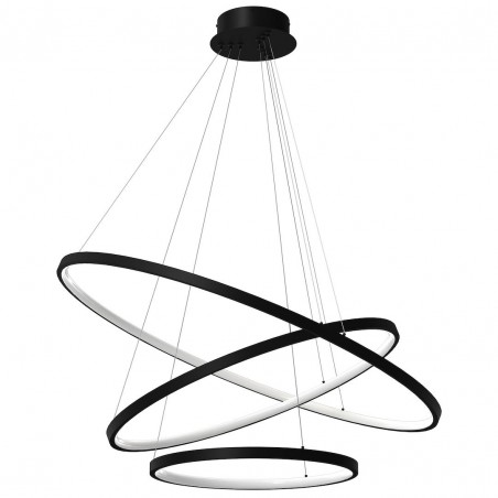 NOWOŚĆ ML1543Lampa wisząca HOOP BLACK 93W LED Milagro