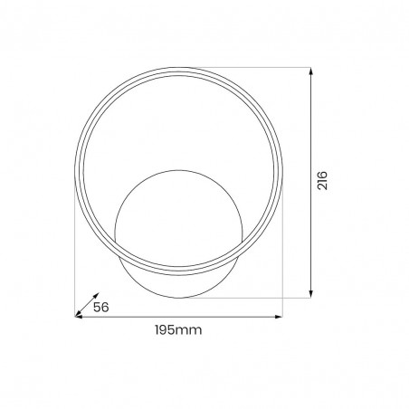 NOWOŚĆ ML1544Kinkiet HOOP GOLD 7W LED Milagro