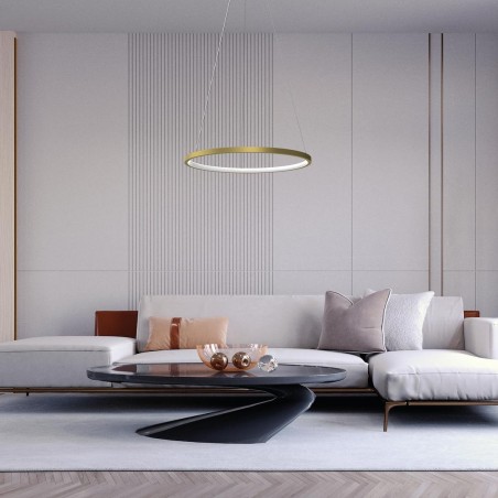 NOWOŚĆ ML1545Lampa wisząca HOOP GOLD 27W LED Milagro