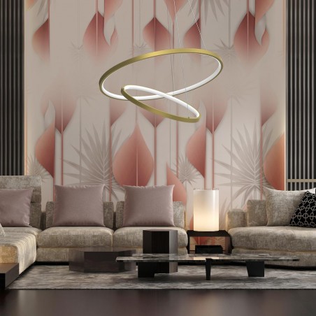 NOWOŚĆ ML1546Lampa wisząca HOOP GOLD 51W LED Milagro