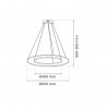 NOWOŚĆ ML1546Lampa wisząca HOOP GOLD 51W LED Milagro