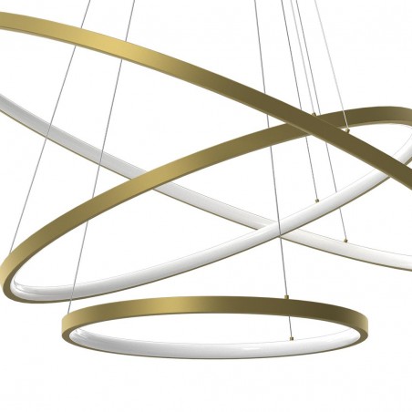 NOWOŚĆ ML1547Lampa wisząca HOOP GOLD 93W LED Milagro