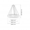 NOWOŚĆ ML1547Lampa wisząca HOOP GOLD 93W LED Milagro