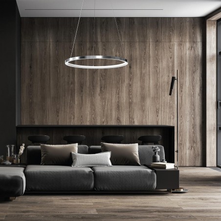 NOWOŚĆ ML1549Lampa wisząca HOOP CHROME 27W LED Milagro