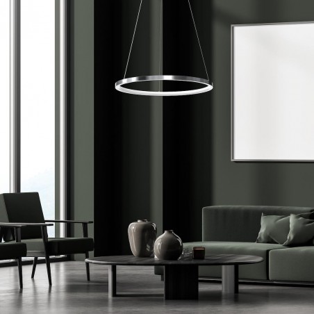 NOWOŚĆ ML1549Lampa wisząca HOOP CHROME 27W LED Milagro
