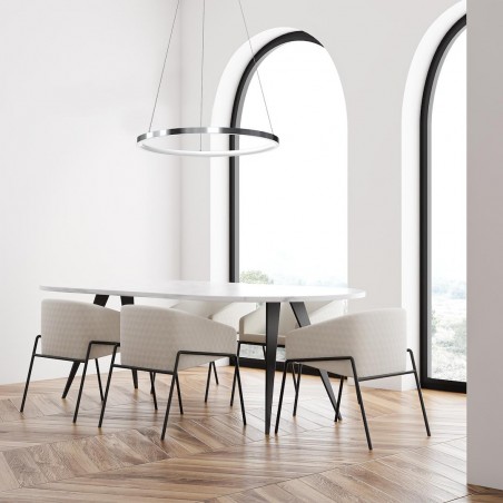 NOWOŚĆ ML1549Lampa wisząca HOOP CHROME 27W LED Milagro