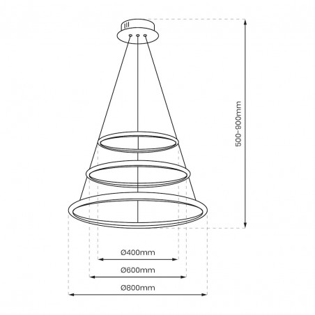 NOWOŚĆ ML1551Lampa wisząca HOOP CHROME 93W LED Milagro