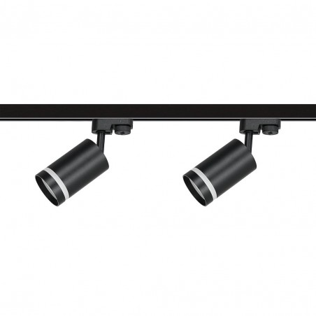 NOWOŚĆ ML1687Zestaw Szynoprzewód 4xPipe Ring GU10 + Prowadnica 2x1m + Złączki - Czarny Milagro