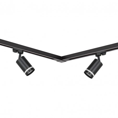 NOWOŚĆ ML1687Zestaw Szynoprzewód 4xPipe Ring GU10 + Prowadnica 2x1m + Złączki - Czarny Milagro