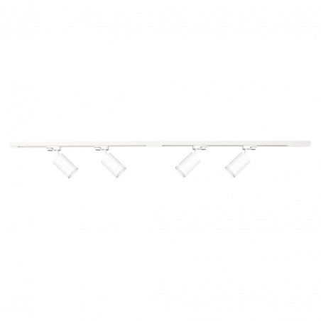 NOWOŚĆ ML1688Zestaw Szynoprzewód 4xPipe Ring GU10 + Prowadnica 2x1m + Złączki - Biały Milagro