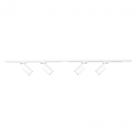 NOWOŚĆ ML1688Zestaw Szynoprzewód 4xPipe Ring GU10 + Prowadnica 2x1m + Złączki - Biały Milagro