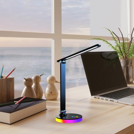 NOWOŚĆ ML1628Lampka biurkowa Bruno Black 5W LED RGB Milagro