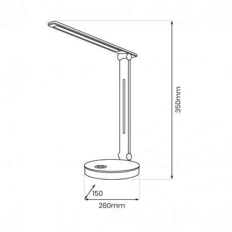 NOWOŚĆ ML1628Lampka biurkowa Bruno Black 5W LED RGB Milagro