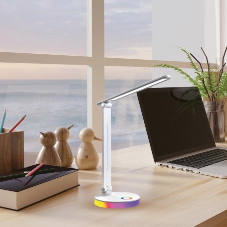 NOWOŚĆ ML1629Lampka biurkowa Bruno White 5W LED RGB Milagro