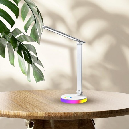 NOWOŚĆ ML1629Lampka biurkowa Bruno White 5W LED RGB Milagro