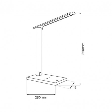 NOWOŚĆ ML1630Lampka biurkowa Post Black 5W LED Milagro